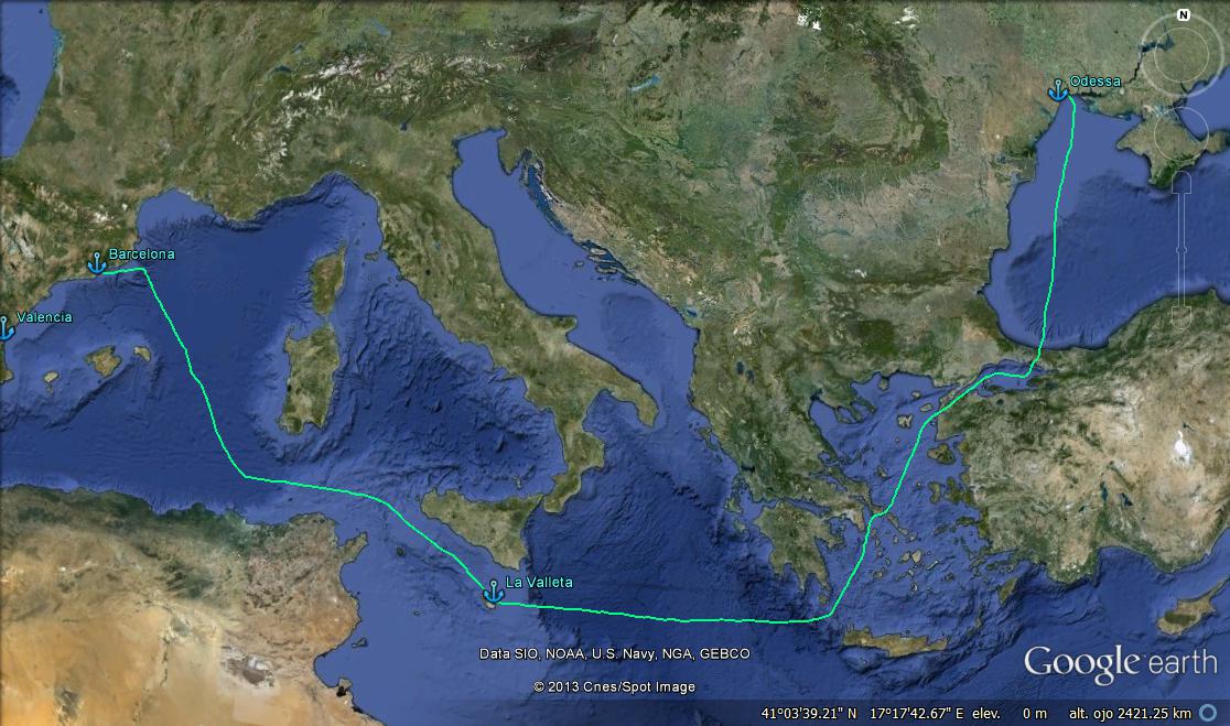 La ruta no es correspon a les coordenades reals