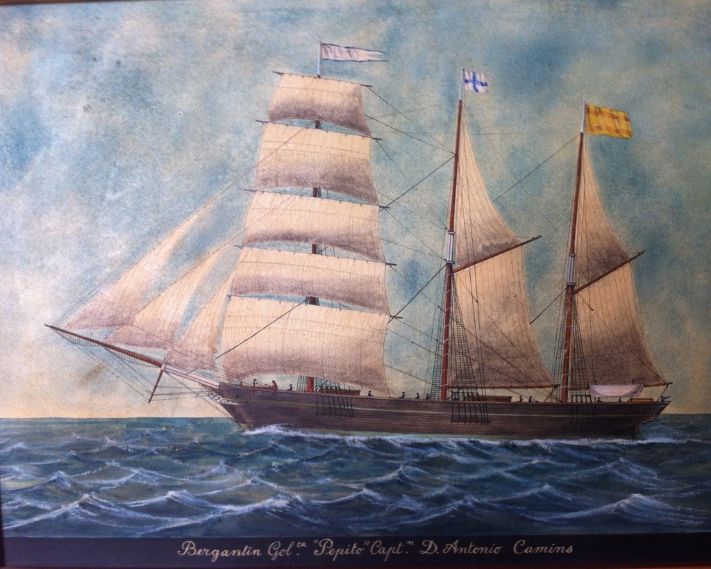 Pintura a l'oli del bergantí goleta "Pepito"